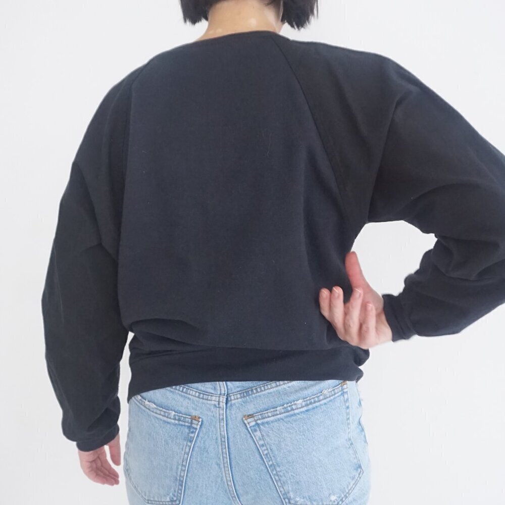 Vintage '90S Black Brooks Active Sportswear Long Sleeve Lightweight Sweater L - Picture 3 of 11